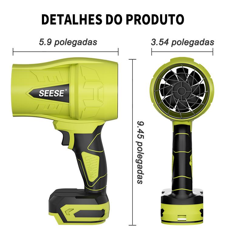 Dimensões do soprador SEESE: 5,9 x 3,54 x 9,45 polegadas